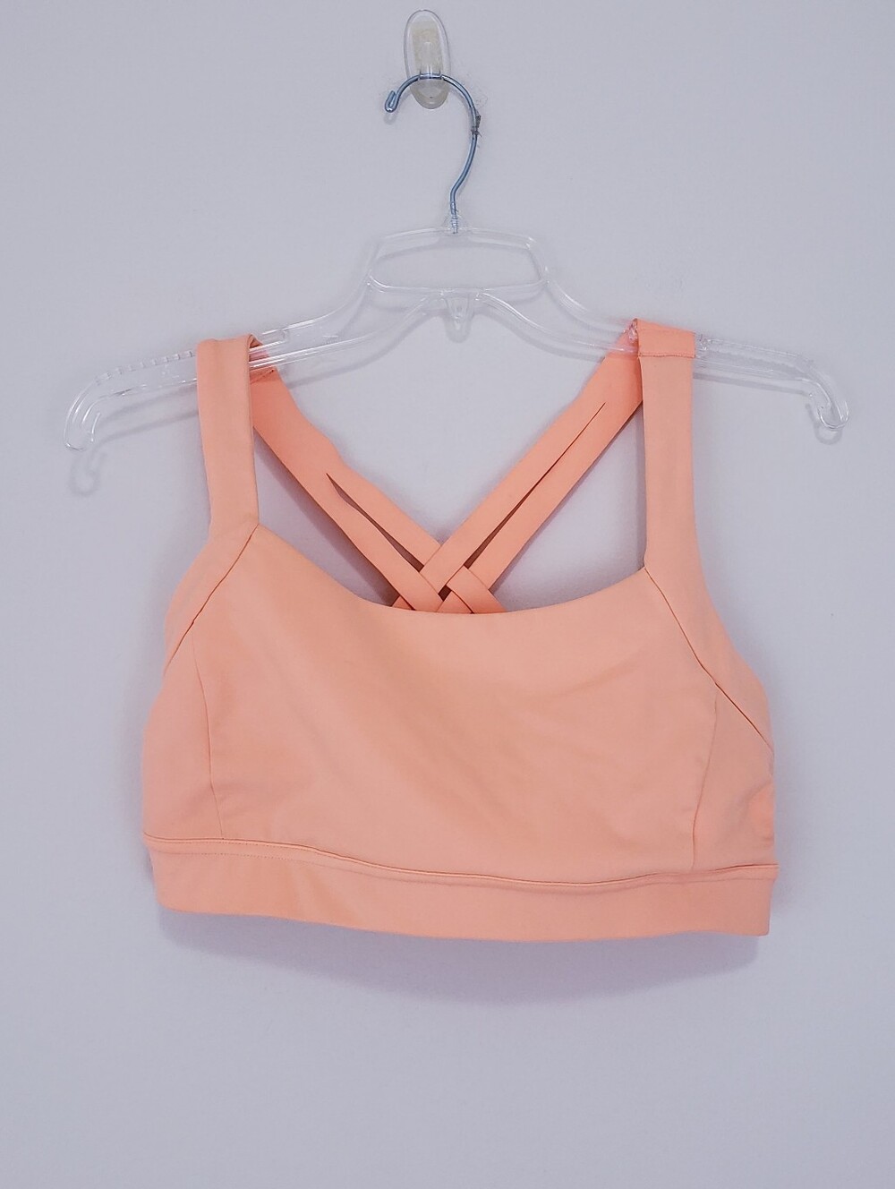Peach Orange Strappy Sports Bra Size Medium Xersion